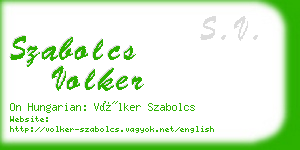 szabolcs volker business card